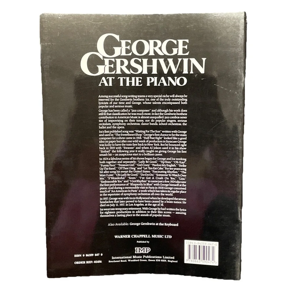 George Gershwin at the‎ Piano 10 Piano Arrangements Book
